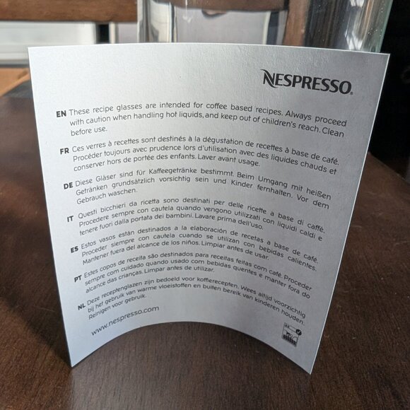Nespresso Barista Recipe Glasses (Large) Set of 2, Made in France, New In Box - Picture 6 of 6